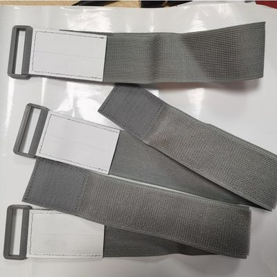 50 mm cinturini medici con guinzaglio di plastica grigia e gancio elastico per attrezzature protettive