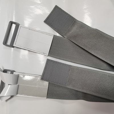 50 mm cinturini medici con guinzaglio di plastica grigia e gancio elastico per attrezzature protettive