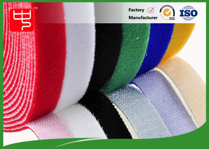 Il nero/bianco impermeabili parteggiati doppi di taglio del nastro del velcro del rotolo del velcro di colore
