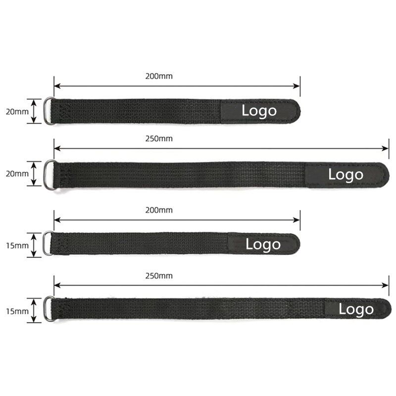 Cinture a gancio e a loop regolabili con supporto in silicone antiscivolo per il montaggio della batteria e la protezione elettronica